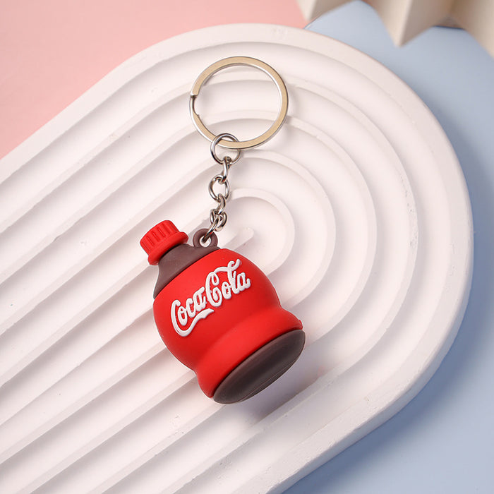 Wholesale PVC Mini Simulation Beverage Bottle Keychain JDC-KC-Wenma008