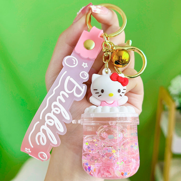 Wholesale Acrylic Quicksand Doll Keychain JDC-KC-YanG033