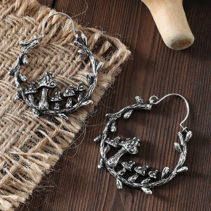 Wholesale Retro Western style turquoise decorated cow pattern earrings