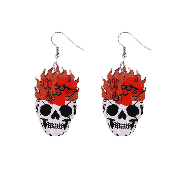 Wholesale of New Acrylic Halloween Earrings JDC-ES-CaiYun003