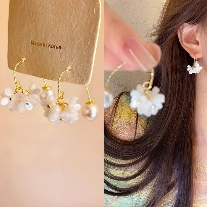 Wholesale Osmanthus pearl earrings with temperament, earrings with niche design, and ear accessories