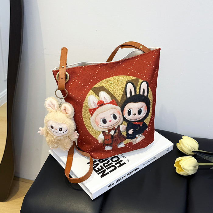 Wholesale Cartoon Trendy Shoulder Bag Cute and Exquisite Pendant Printed Crossbody Bag