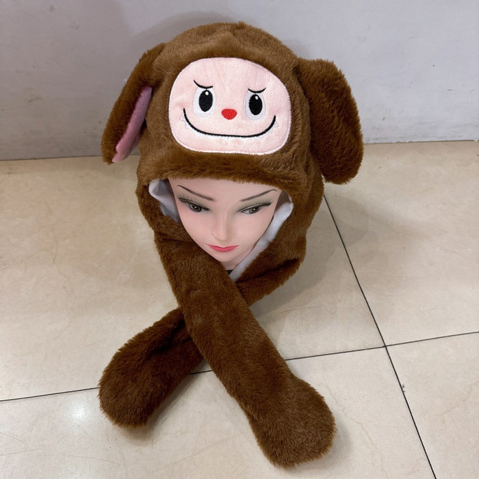 Wholesale Moving hat with light plush airbag hat that moves when you pinch the ears