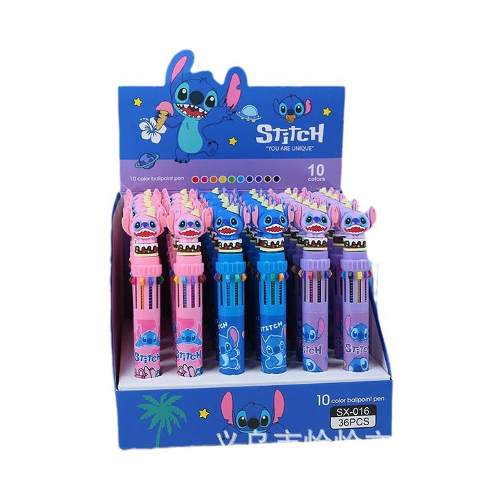 Wholesale Random Cartoon multi-color press ballpoint pen color pen stationery