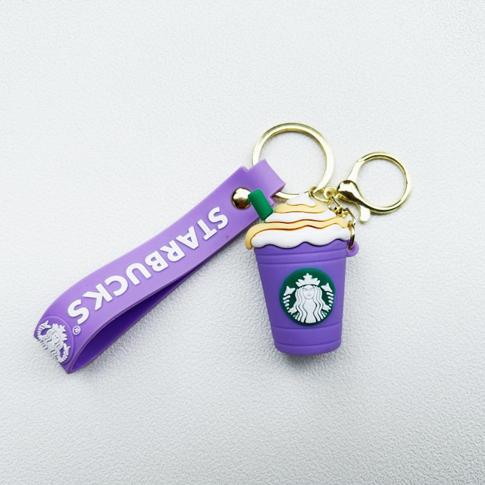 Wholesale Cartoon Cute Coffee Milk Tea Cup Keychain JDC-KC-WuYi002