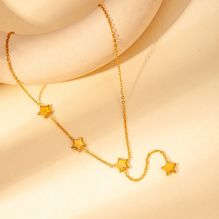 Wholesale Non-Fading Exquisite Clavicle Golden Necklace