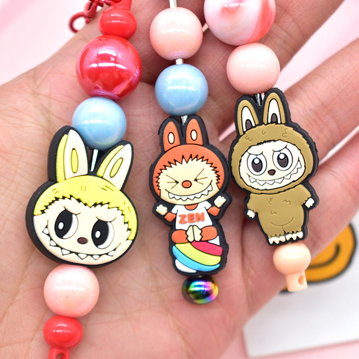 Wholesale 10pcs Cartoon bead pen beads PVC soft rubber loose bead jewelry accessories DIY ballpoint pen beads