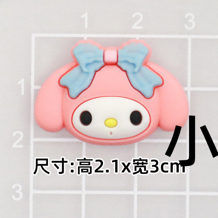 Wholesale 10pcs Cartoon Slippers Accessories Phone Case PIAD Set Hairpin Decorative PVC Soft Adhesive Patch