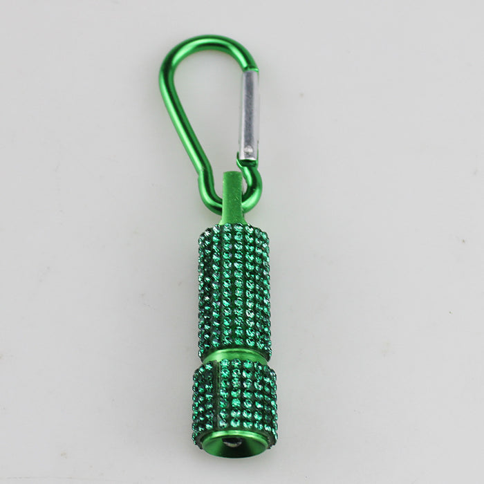 Wholesale Trendy Crystal Studded LED Flashlight White Fashion Accessory Gift