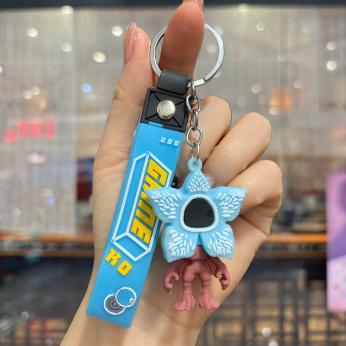 Wholesale PVC Soft Glue Piranha Doll Pendant Keychain Bag Charm Orange Decorative Accessory For Everyday