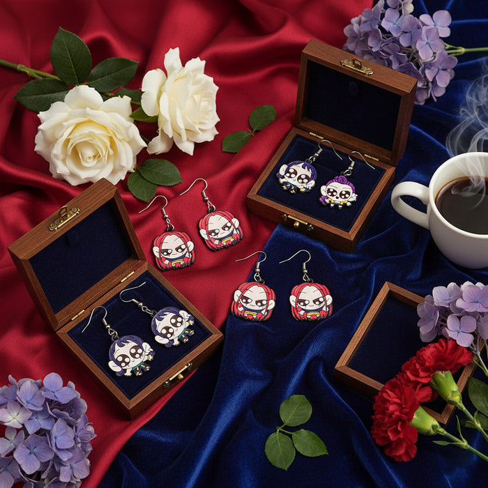 Wholesale Alloy oil-drop earrings cartoon character decoration Earrings