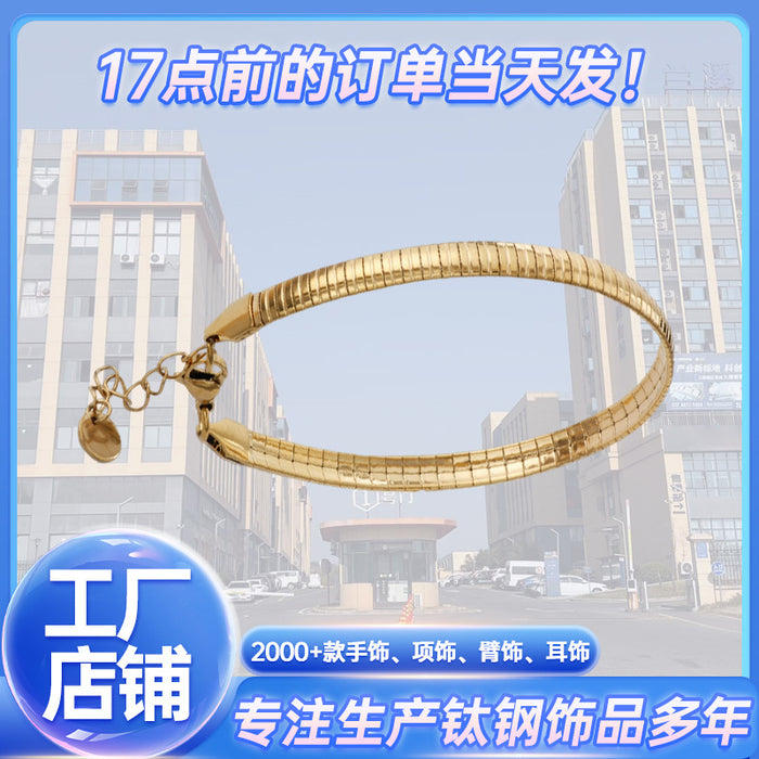 Wholesale Light Luxury Stainless Steel Bracelet — Snake Chain Style