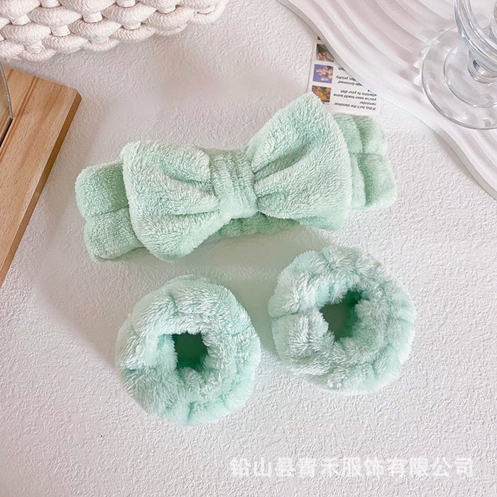 Wholesale Butterfly End Hairband Wristband Set for Women Washing and Beauty Headband Wristband Wristband Hair Accessories Headdress