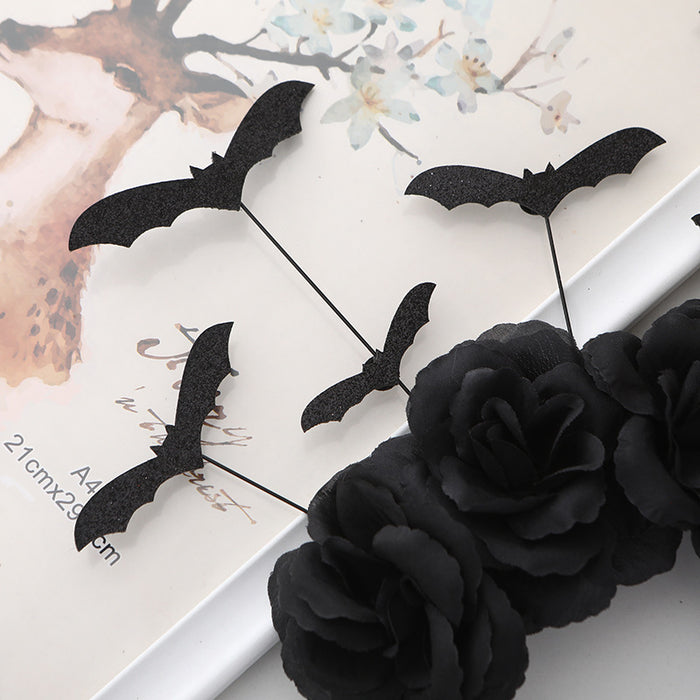 Wholesale 12PCS Halloween Five Head Bat Big Flower Hair Band JDC-HD-MeiY003