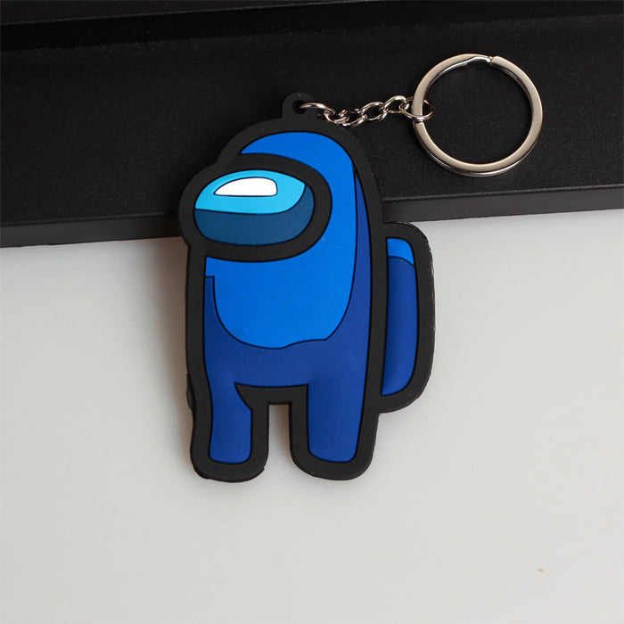Wholesale 5PCS  Space PVC Silicone Double-Sided Keychain Cartoon Doll Pendant Pendant