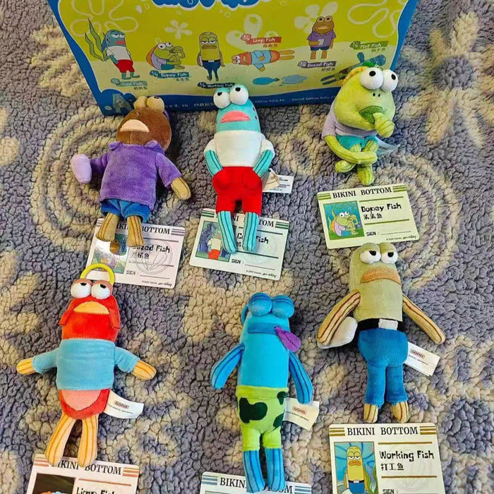 Wholesale Blind Box Funny Plush Doll Passerby Fish Lying Flat Fish Pendant Toy Bag Pendant