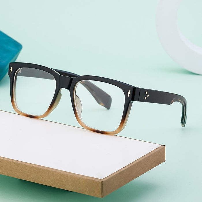 Wholesale Retro square frame glasses frame can be paired with myopia glasses and flat lenses