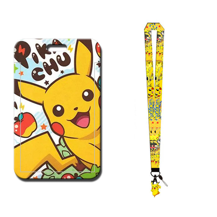 Wholesale Cartoon Anime Polyester Card Holder Lanyard Fashion Accessory For Student Campus ID Badge Boutique Resale