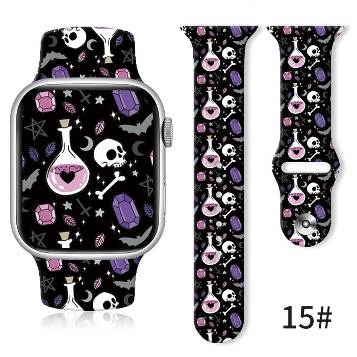 Wholesale Silicone Printed Watch Strap JDC-WD-NuoQi023