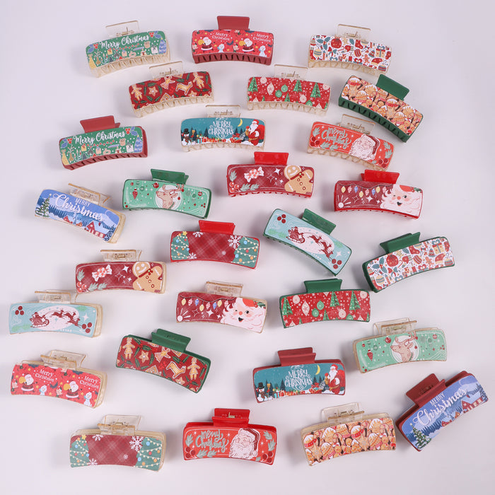 Wholesale PU Snowman Christmas Ball Hair Clip JDC-HC-Fengp005