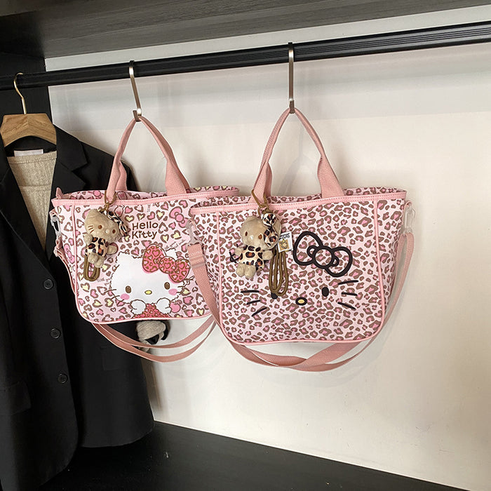 Wholesale Cute cartoon leopard print large capacity shoulder bag