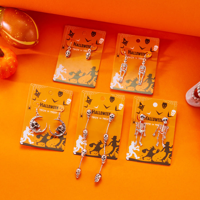 Wholesale Dark Gothic Style  Earrings for Women Skull Skeleton Tassel Earrings Design Earrings