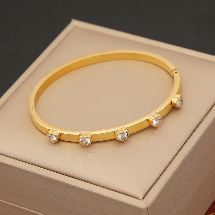 Wholesale Zircon Stainless Steel Bracelet JDC-BT-BingM012