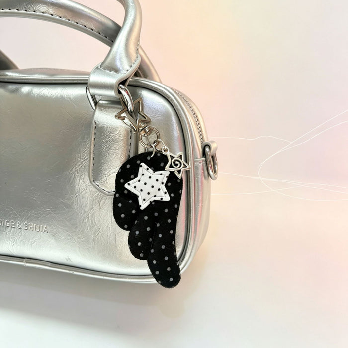 Wholesale Angel Wings Polka Dot Design Keychain Phone Charm Pendant Everyday Accessory