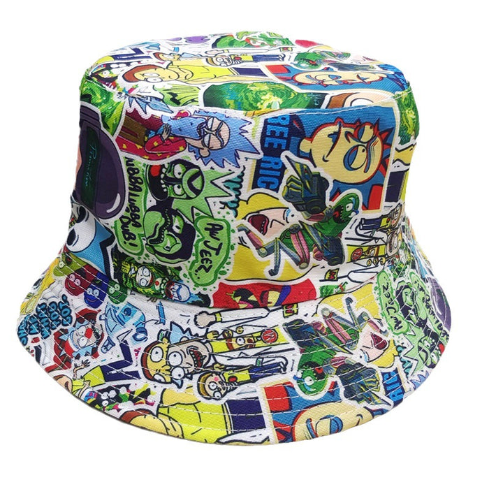 Wholesale Cartoon Print Cotton Bucket Hat JDC-FH-BoD017