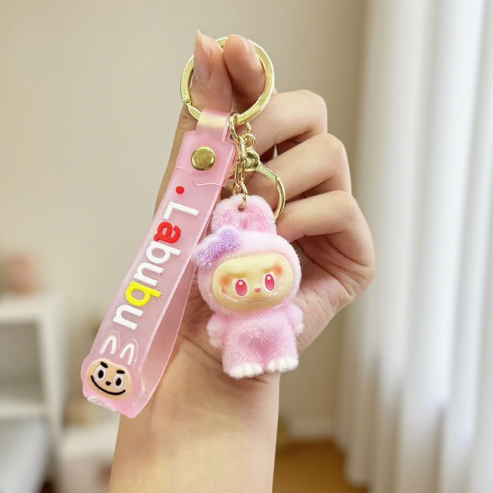 Wholesale Macaron-colored flocking keychain pendant