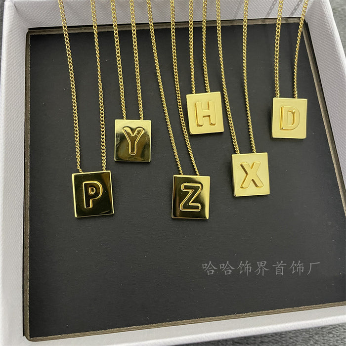 Wholesale  necklace  square brand pendant  Necklaces  letter necklace