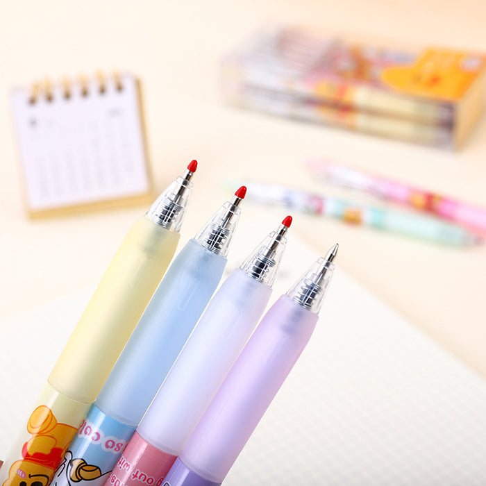 Wholesale Cartoon Box Set Press Pen Metal Pen Clip Press Neutral Pen Cute Styling Signature Pen
