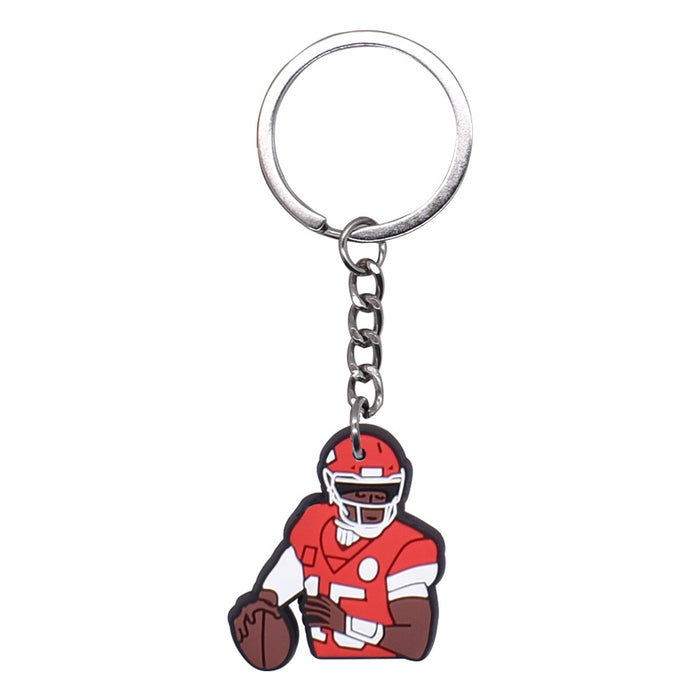 Wholesale of 10PCS Rugby PVC Keychains JDC-KC-SuWen001