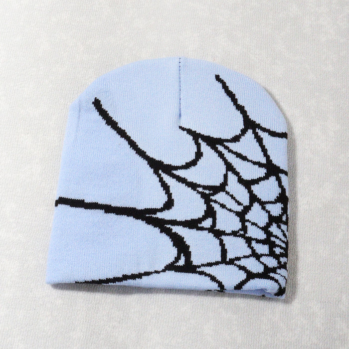 Wholesale Spider Web Pattern Acrylic Knitted Hat JDC-FH-JunL004