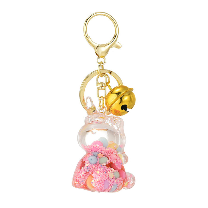 Wholesale  keychain jelly bean beads unicorn pendant  keychain bag ornaments