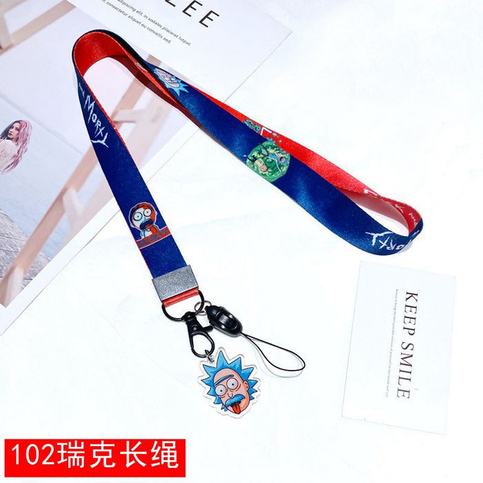 Wholesale Polyester Cartoon Printed Long Hanging Rope Keychain JDC-KC-Gongz057