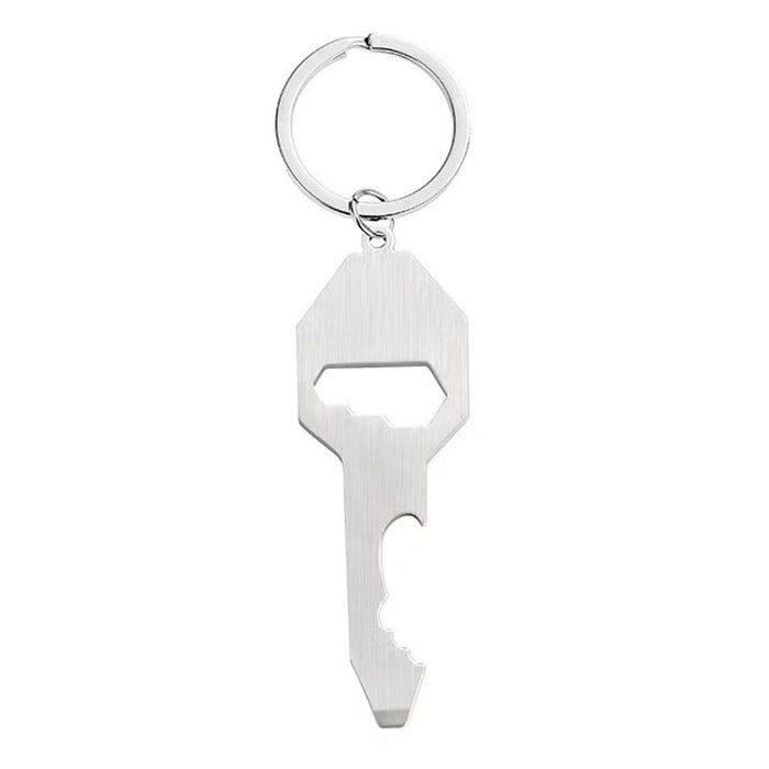 Wholesale Stainless steel keychain pendant multifunctional bottle opener keychain