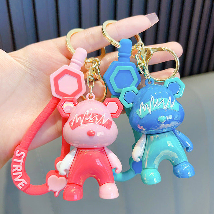 Caricatura al por mayor llavero UV Cool Bear JDC-KC-GSWA007