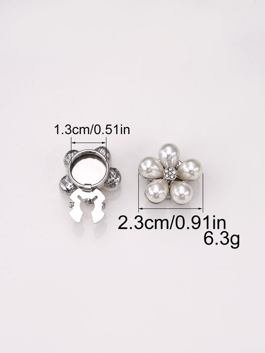 Wholesale Pearl Flower Metal Button Decoration