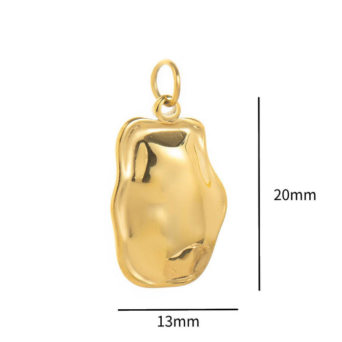Wholesale Stainless Steel Furnace Vacuum Electroplating Jewelry Gold Pendant Beach Style Zircon Keychain Pendant