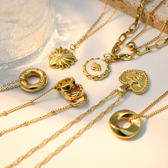 Wholesale sweater chain stainless steel necklace