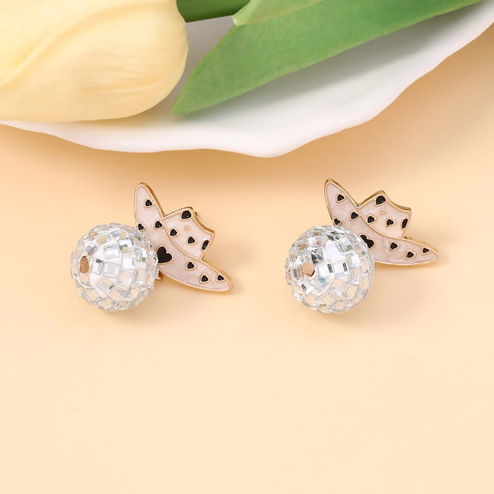 Wholesale Zebra Hat Oil Drop Earrings Personalized Fashion Trend Earrings