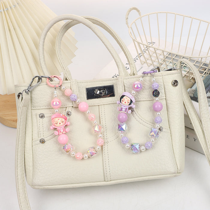 Wholesale Cartoon Beaded Mobile Phone Chain Keychain