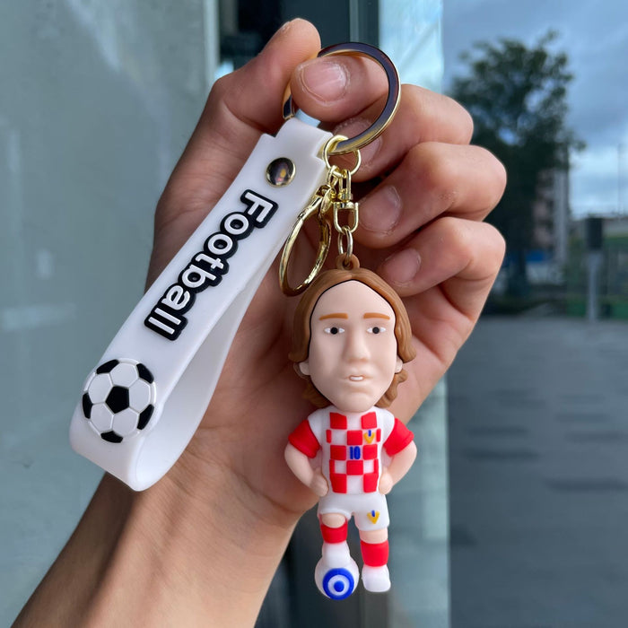 Wholesale Cartoon Football Keychain Doll Pendant Bag Car Keychain Small Gift