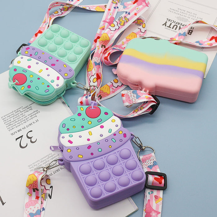 Wholesale Children's Fashion Shoulder Bag Cute Casual Silicone Pressure Relief Bag