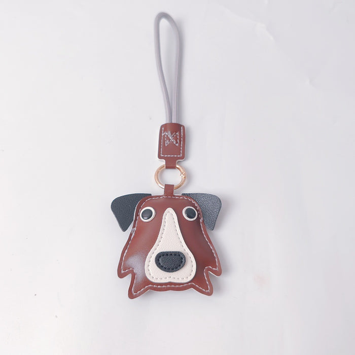 Wholesale PU Dog Keychain Pendant Cute Border Collie Husky Schnauzer Street Style Fashion Accessory