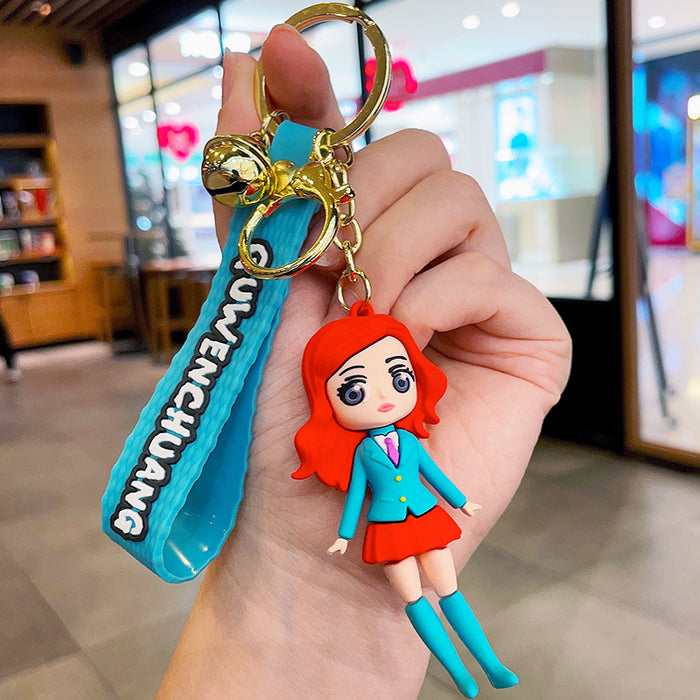 Wholesale Cartoon Cute Student Outfit Princess Keychain JDC-KC-LeZi011