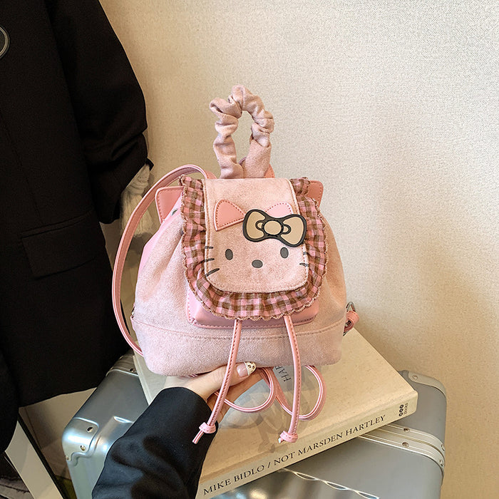 Wholesale PU cute cartoon retro style backpack bags for autumn and winter.