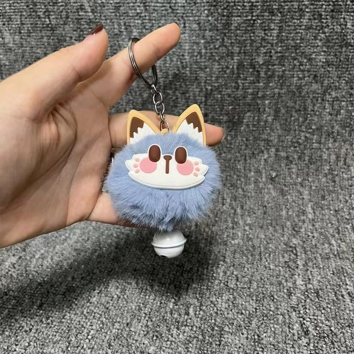 Wholesale Bell Luckily Cat Plush Pendant Keychain Bell Niche School Bag Girlfriend School Activity Doll Machine Gift