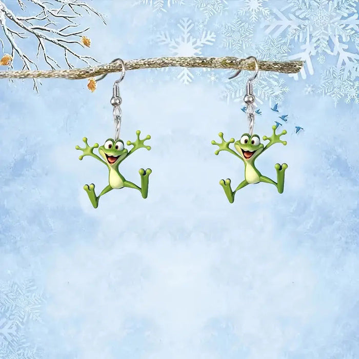 Wholesale  Cartoon Frog Acrylic Earrings  All Match Earrings